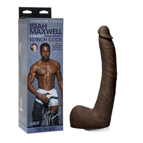 signature cocks isiah maxwell 10 inch ultraskyn cock with removable vac u lock suction cup