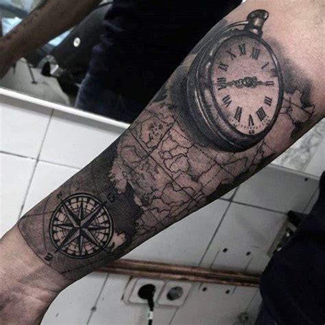 Forearm broken pocket watch tattoo. Pin on tatts