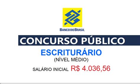 O banco do brasil(edital banco do brasil) poderá publicar novo concurso para o cargo de escriturário em 2020. O edital do Concurso Banco do Brasil sairá em breve. Salário de R$4.036,56