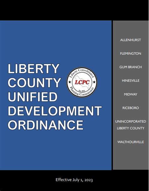 Liberty County Unified Development Ordinance Liberty Consolidated