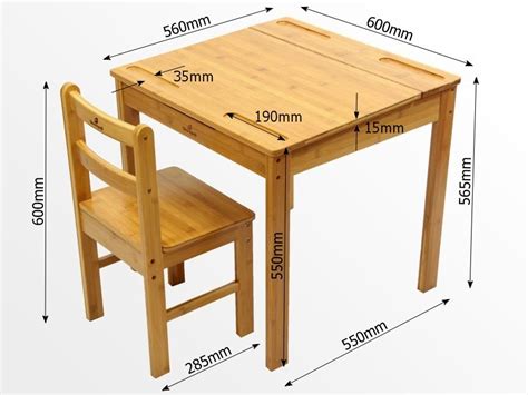 26.5 l x 19 w x 29.5 h obviously, 29.5 is how tall it is. Childrens Desk and Chair