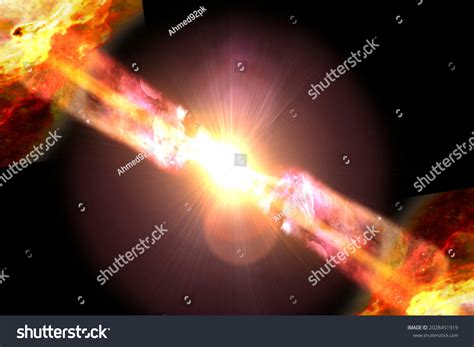 3d Illustration Supergiant Star Exploding Supernova Stock Illustration