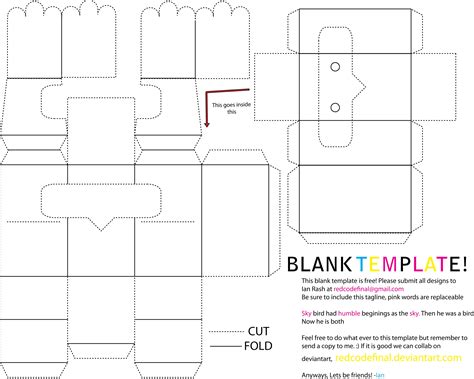 15 Best Photos Of Blank Papercraft Template Blank Cub Vrogue Co