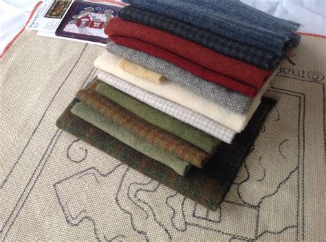 Wool Bundle For Rug Hooking And Applique J981 Wool Fabric Bundle