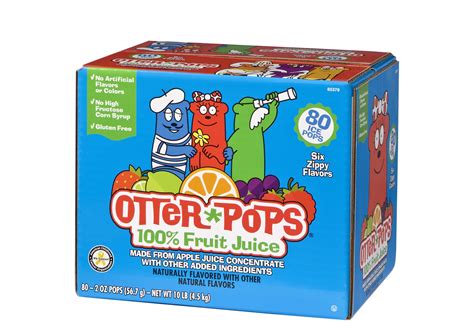 Otter Pops 100% Fruit Juice Assorted Fruit Ice Pops, Gluten-Free