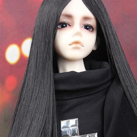 Cateleya Bjd Doll Wigs Male And Female Dolls Separate In The Middle Black Long Straight Hair 13