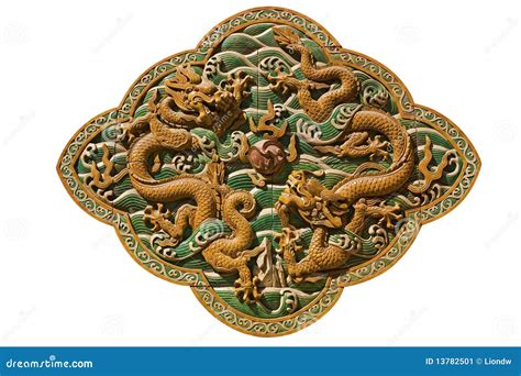 Two Dragons Play Ballchina Stock Image Image Of Dragon Temple 13782501