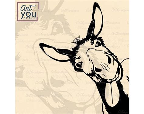 Donkey Svg Files For Cricut Funny Farm Animal Clipart Etsy In 2020