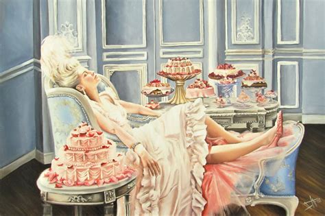 Marie Antoinette Fine Art Print From Original Painting Let Them Eat