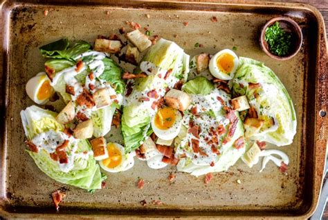 Iceberg Wedge Salads With Soft Boiled Eggs And Grilled Bacon Recipe Bacon On The Grill