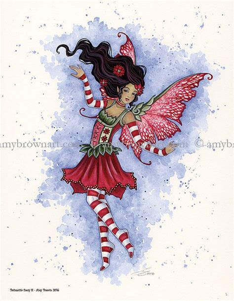 Winter Holiday Fairy 85x11 Print By Amy Brown By Amybrownart