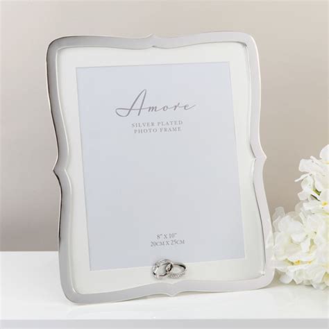 Amore Silverplated Scallop Frame With Rings 8 X 10 The T Experience