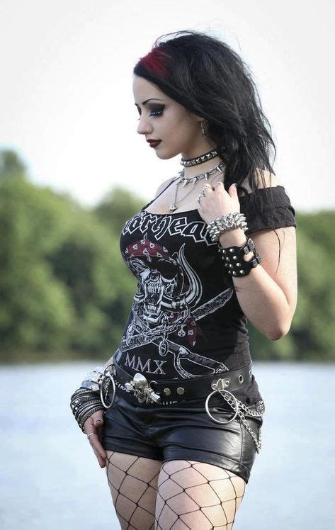 Heavy Metal Fishnet Stockings Style Gothic Girls Goth Beauty Metal Girl