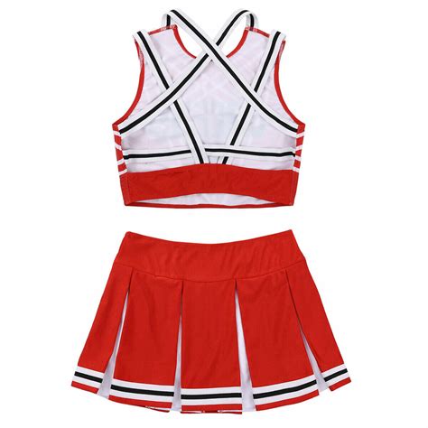 Sexy Womens Cosplay Costume Cheer Leader Uniform Dress Crop Top Mini Skirt Set Ebay
