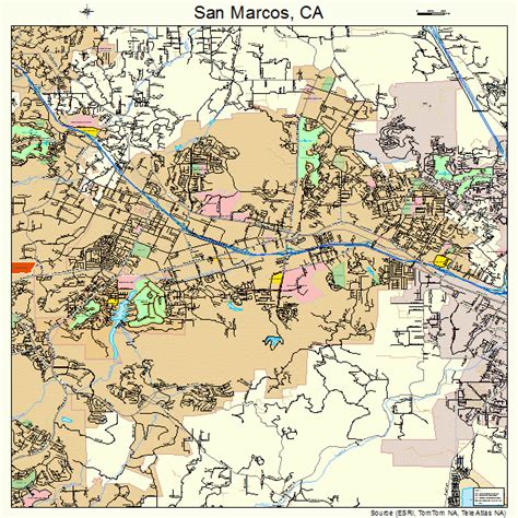 San Marcos California Street Map 0668196