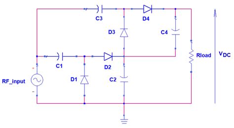 Rf To Dc Rectifier Two Stage Voltage Multiplier Download Scientific