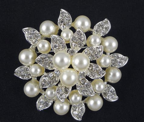 Wedding Brooch With Pearls And Crystals Lot Of 6 On Storenvy