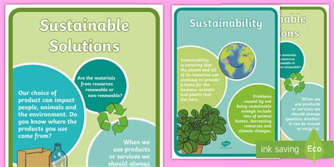 Printable Sustainability Poster Teaching Resources