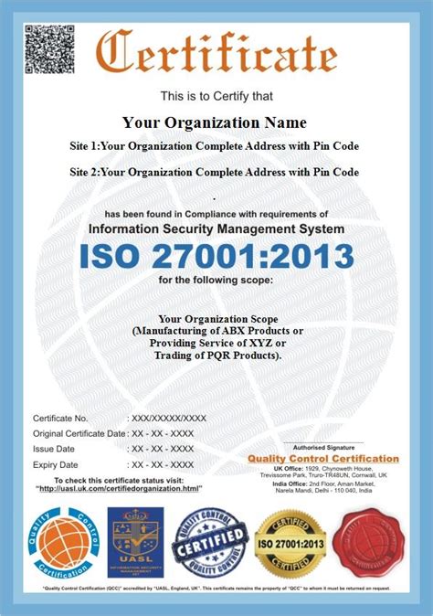 Iso 270012013 Iso 27001 Certification Qc Certification