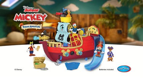 Just Play Disney Junior Mickey Mouse Funhouse Treasure Adventure Pirate