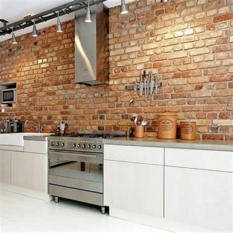 Exposed Brick Backsplash Kitchen Kitchen Brick Backsplashes For Warm