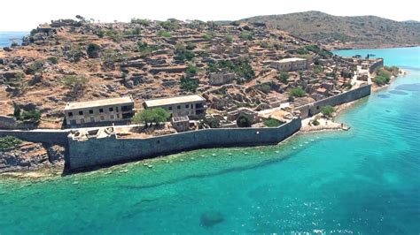Spinalonga Flying Over The Island With Drone
