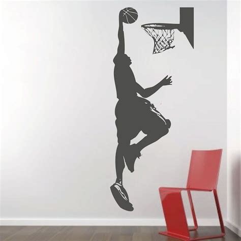 Basketball In The Hoop Wall Decal Trendy Wall Designs Sports Wall