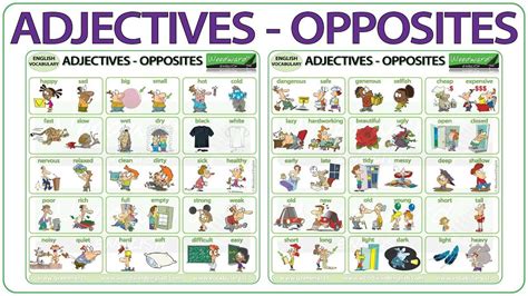 adjectives opposites  english esol video  adjectives