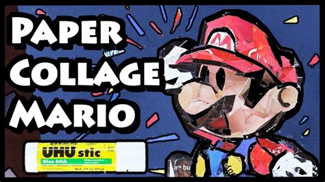 How To Draw Paper Mario Paper Collage Speed Art Youtube