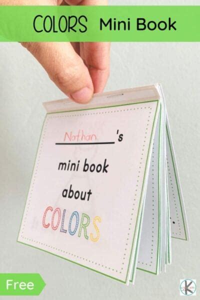 Free Printable Color Mini Book For Kids