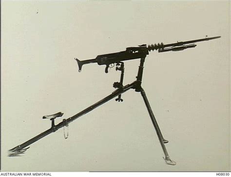 England A French Hotchkiss Model 1914 Machine Gun On A Heavy Machine