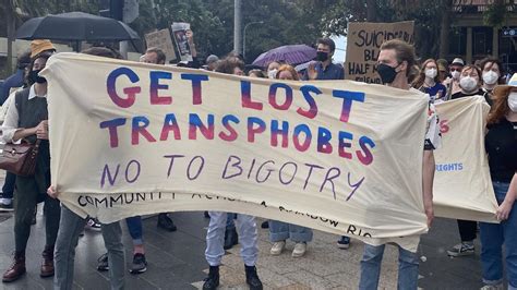 LGBT Activists Hold Protest Over Katherine Deves Transgender Comments