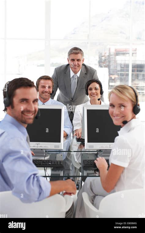 Happy People At Work Stock Photo Alamy