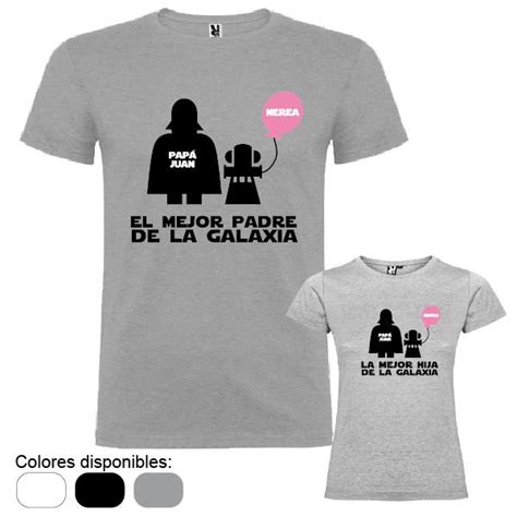 Playeras Para Papa E Hija Divertidas El Mejor Papa De La Galaxia