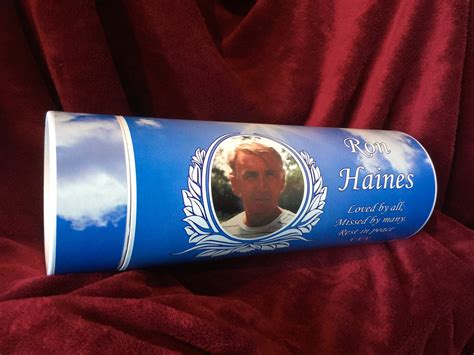 Cremation Ashes Casket Urn Adult Scatter Tube With Personalised Phot
