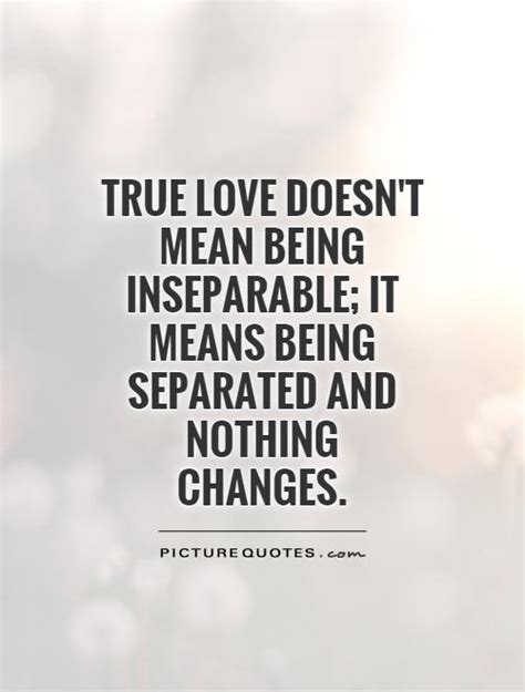 True Love Doesn T Mean Being Inseparable It Means Being Picture Quotes