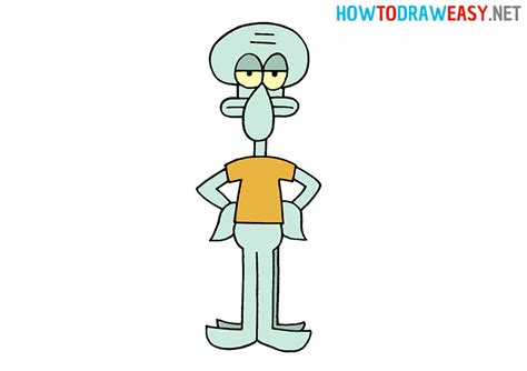 How To Draw Squidward For Kids How To Draw Easy