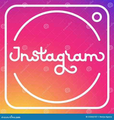 Word Instagram In Gradient Colors Logo Editorial Photography