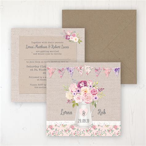 Floral Blooms Wedding Invitations Sarah Wants Stationery