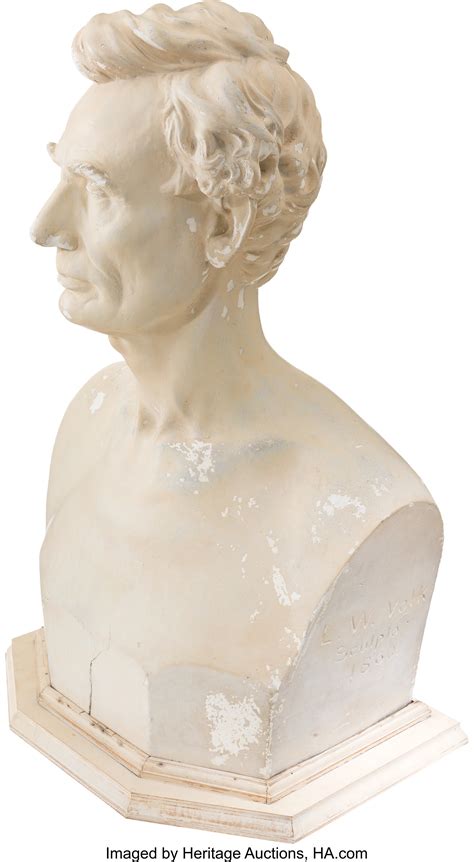 Abraham Lincoln 1860 Plaster Bust By Leonard Volk Political 3d