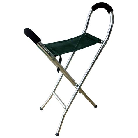 Height, lightweight, lightweight aluminium construction,folding for convenient storage and travel,suits left or right handed user,ergonomically designed broad handle for superior g,adjustable height,light weight, with seat, travel. Walking Stick Chair - Sun Leisure Limited