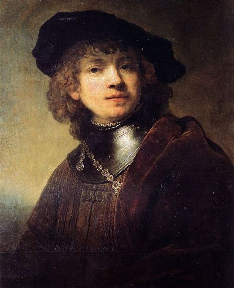 Rembrandt Van Rijn Self Portrait As A Young Man At Uffizi Gallery
