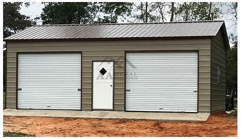Two Car Metal Garages - Roof Styles, Color, Sizes and Prices With