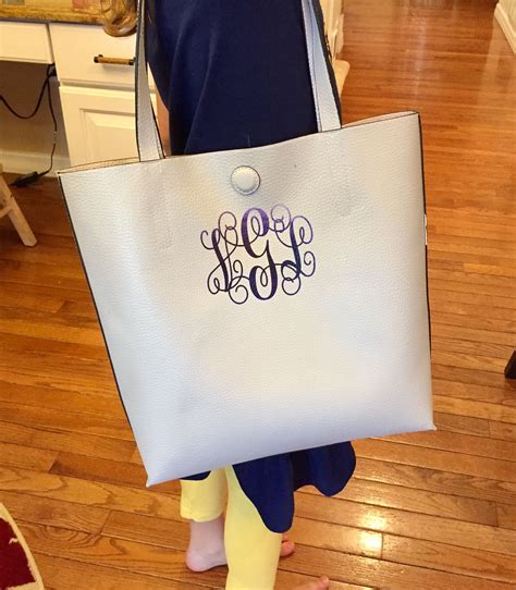 Monogrammed Reversible Tote Tote Reversible Tote Monogram