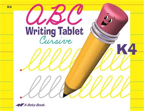 Abeka Product Information Abc Writing Tablet K4 Cursive