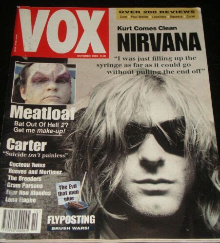 Vox Magazine 1993 Kurt Cobain Nirvana Meatloaf Cocteau Twins Gram