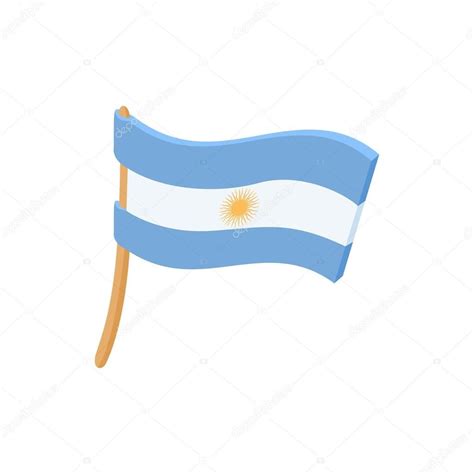 Descargar Icono De Bandera Argentina Estilo De Dibujos Animados — Ilustración De Stock