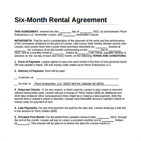 Month To Month Rental Agreement Form Free Download Room 8 Tenant