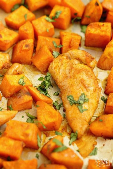 Sheet Pan Sweet And Spicy Chicken And Sweet Potatoes Diary Of A