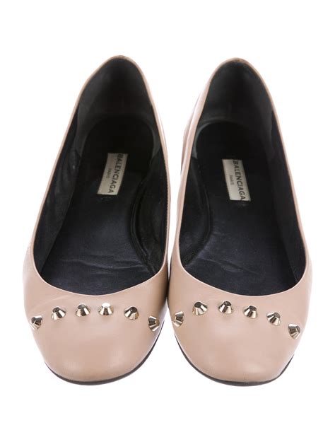 Balenciaga Studded Ballet Flats Shoes Bal56473 The Realreal